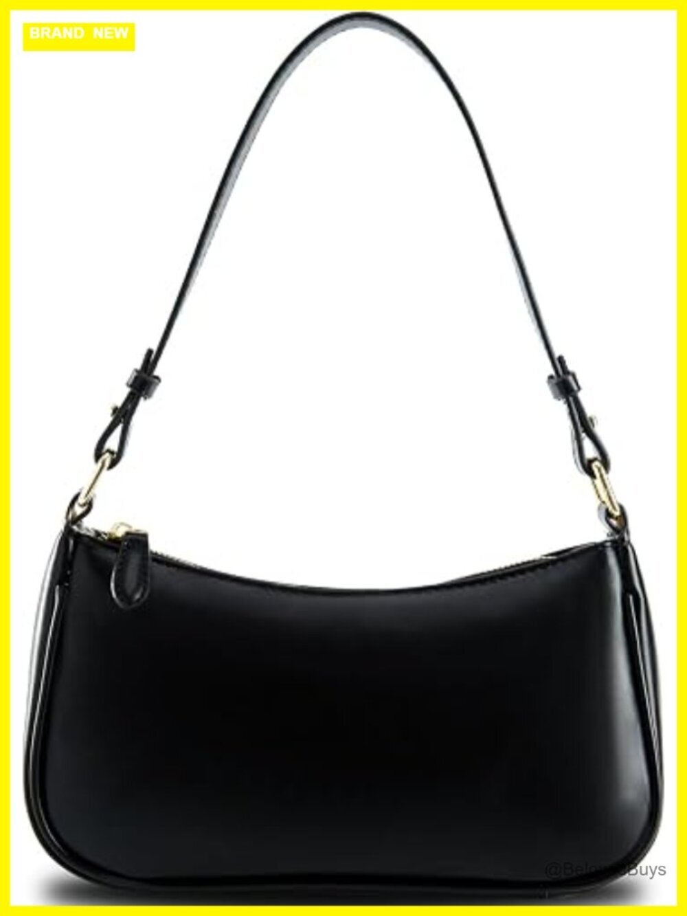 Vegan Leather Crescent Shoulder Bag Crossbody Tote with Removable Straps